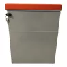 HARMONY│Caisson 64 sous bureau 2 Tiroirs avec top tissu│Gris alu/Noir