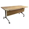EUREKA│Table abattante 160x70 avec voile de fond│Chêne Nebraska/Gris alu