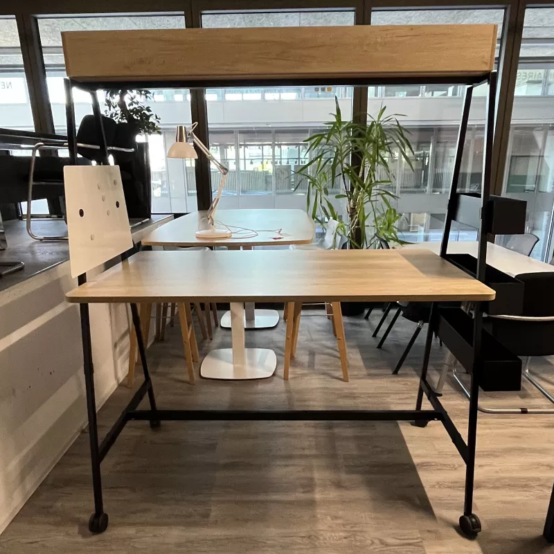 ALTO COWORKING│Stations de travail mobiles│profondeur 90 cm - Nebraska/Noir