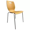 TIC│Chaise 4 pieds tube│Hêtre/Chromé