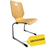 TIC│Chaise pieds appui sur table│Hêtre/Chromé