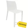 SOLÉO│Chaise collectivité│Sans accoudoirs│int-éxt.│Blanc Coco