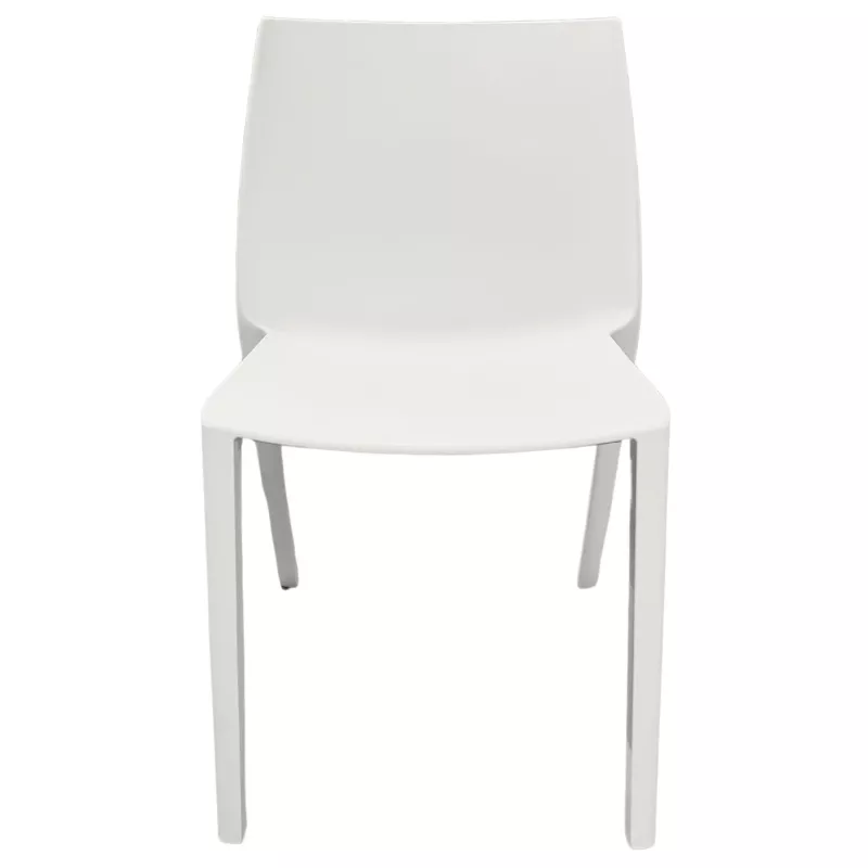 SOLÉO│Chaise collectivité│Sans accoudoirs│int-éxt.│Blanc Coco