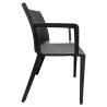 SOLÉO│Chaise collectivité│Avec accoudoirs│int-éxt.│Noir réglisse
