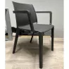 SOLÉO│Chaise collectivité│Avec accoudoirs│int-éxt.│Noir réglisse