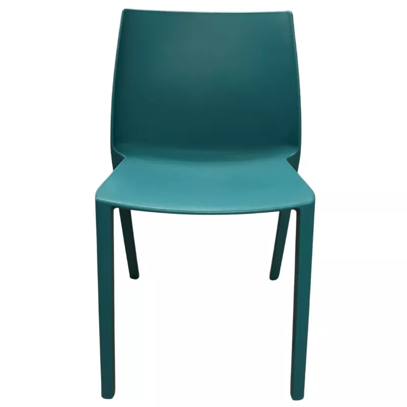 SOLÉO│Chaise collectivité│Sans accoudoirs│int-éxt.│Bleu Curaçao