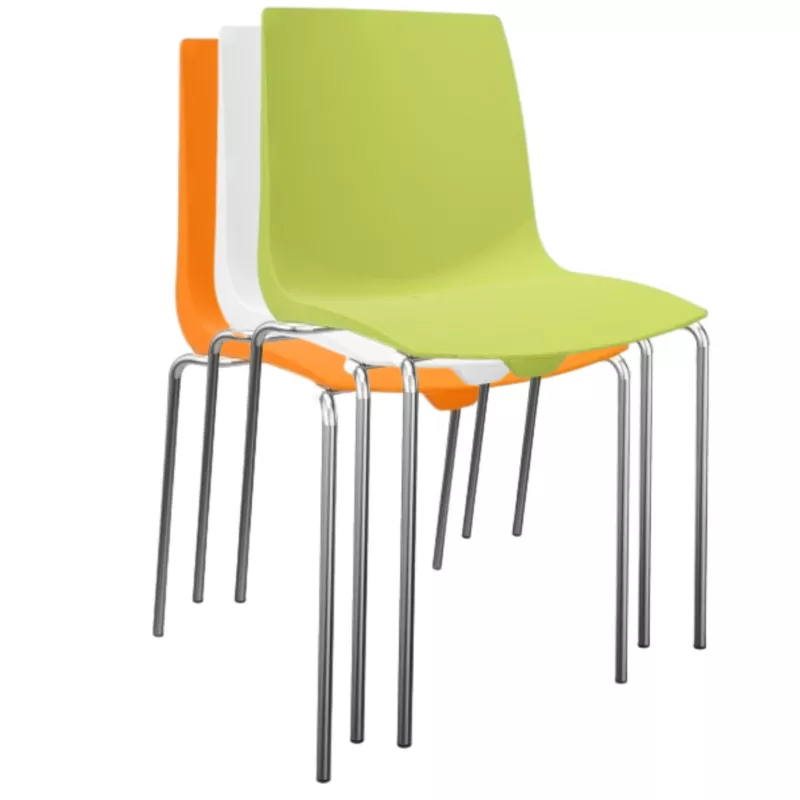 RIO│Lot de 3 chaises de collectivité coque