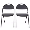 GEO TISSU│Lot de 2 Chaises pliantes tissu│2 coloris à choix