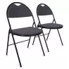 GEO TISSU│Lot de 2 Chaises pliantes tissu│2 coloris à choix