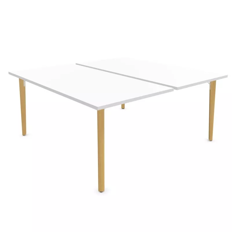 ROBIN│Bureau structure partagée pied bois massif