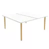 ROBIN│Bureau structure partagée pied bois massif