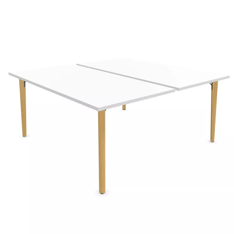 ROBIN│Bureau structure partagée pied bois massif