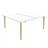 ROBIN│Bureau structure partagée pied bois massif