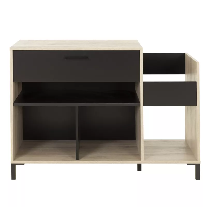 CHICAGO│Rangement Vinyles Niches & Tiroirs│40x115xh81 cm