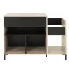 CHICAGO│Rangement Vinyles Niches & Tiroirs│40x115xh81 cm