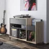 CHICAGO│Rangement Vinyles Niches & Tiroirs│40x115xh81 cm