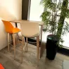 MY FRILL│Lot de 2 Tabourets 4 pieds chêne│Blanc et Orange Mandarin