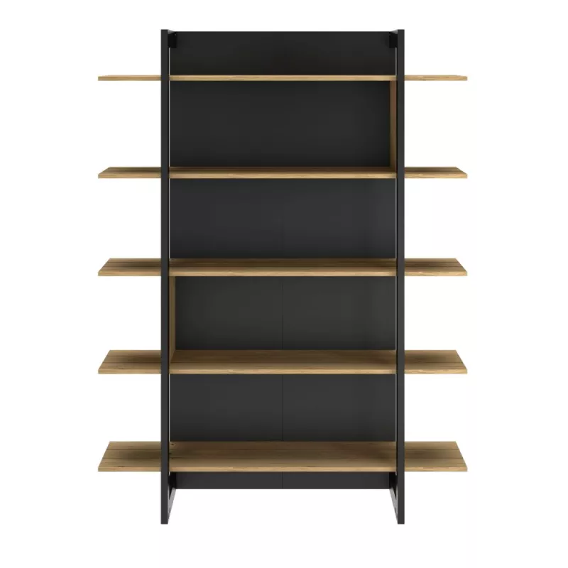 RUSSEL│Bibliothèque 5 tablettes│136x44xh180 cm