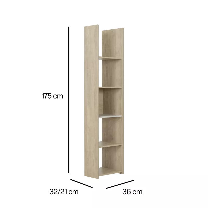 STRAW│Ensemble Bibliothèques + bureau│180x32/52xh175 cm