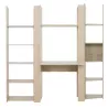 STRAW│Ensemble Bibliothèques + bureau│180x32/52xh175 cm