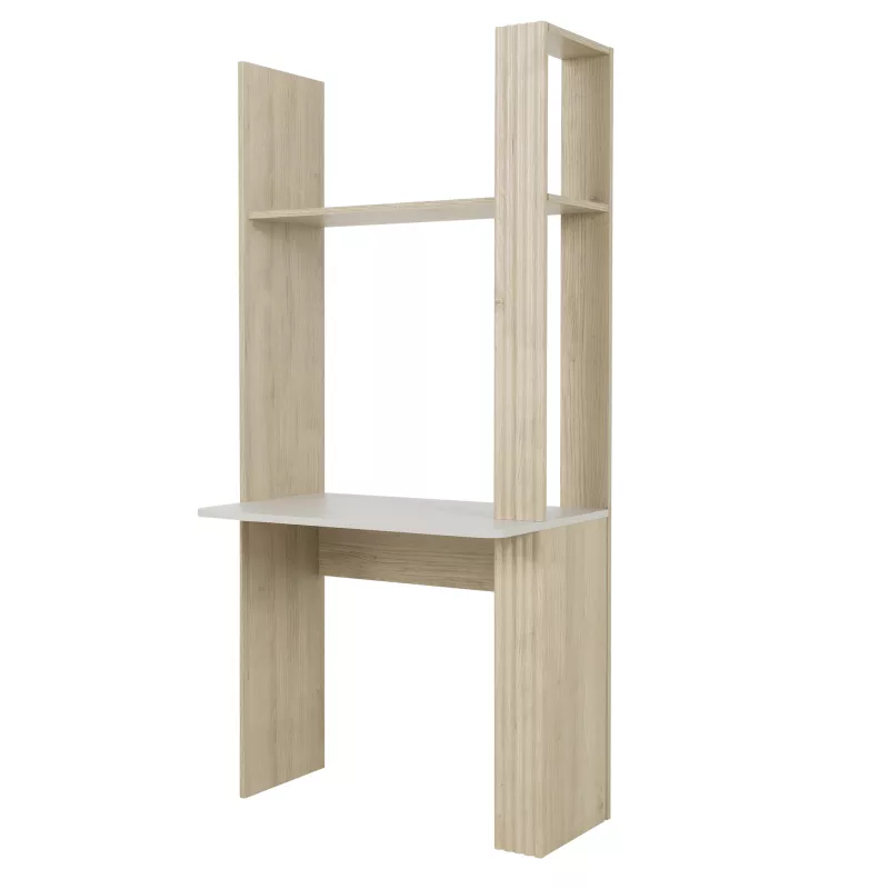 STRAW│Ensemble Bibliothèques + bureau│180x32/52xh175 cm