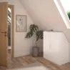 UNDER│Armoire sous-pente 2 portes│Blanc│40x80xh110/70 cm