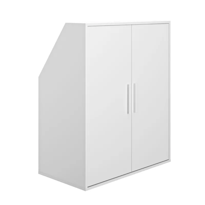 UNDER│Armoire sous-pente 2 portes│Blanc│40x80xh110/70 cm