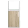 UNDER│Armoire sous-pente 1 porte│Chêne│50x48xh110/70 cm