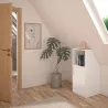 UNDER│Armoire sous-pente 1 porte│Blanc│50x48xh110/70 cm