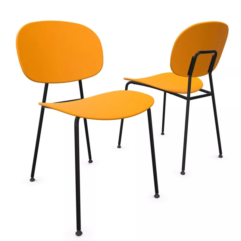 SOFIA│Lot de 2 Chaises 4 pieds esprit 50's