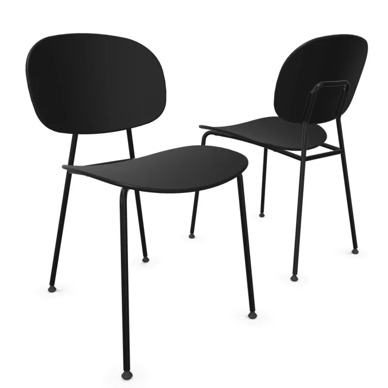 SOFIA│Lot de 2 Chaises 4 pieds esprit 50's