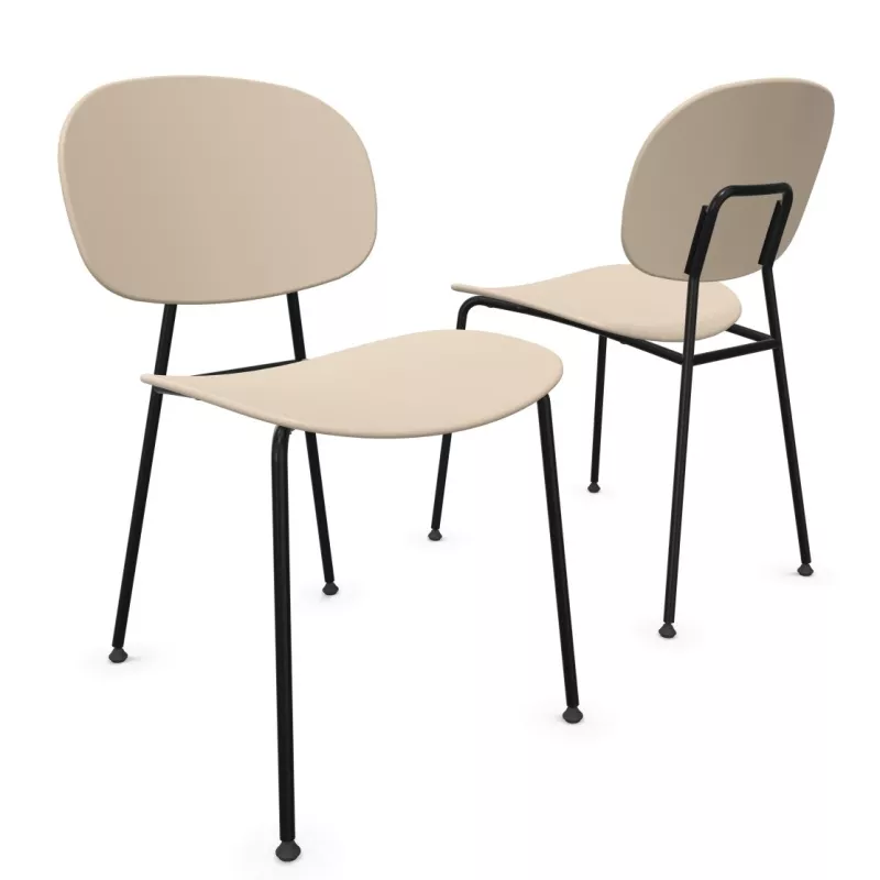 SOFIA│Lot de 2 Chaises 4 pieds esprit 50's