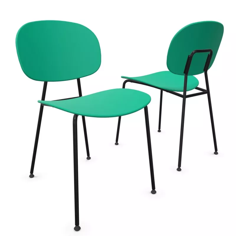 SOFIA│Lot de 2 Chaises 4 pieds esprit 50's