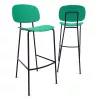 SOFIA│Tabouret 4 pieds esprit 50's│Polypropylène ou tissu