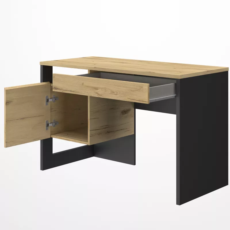RUSSEL│Bureau tiroir + porte│119x54xh75 cm