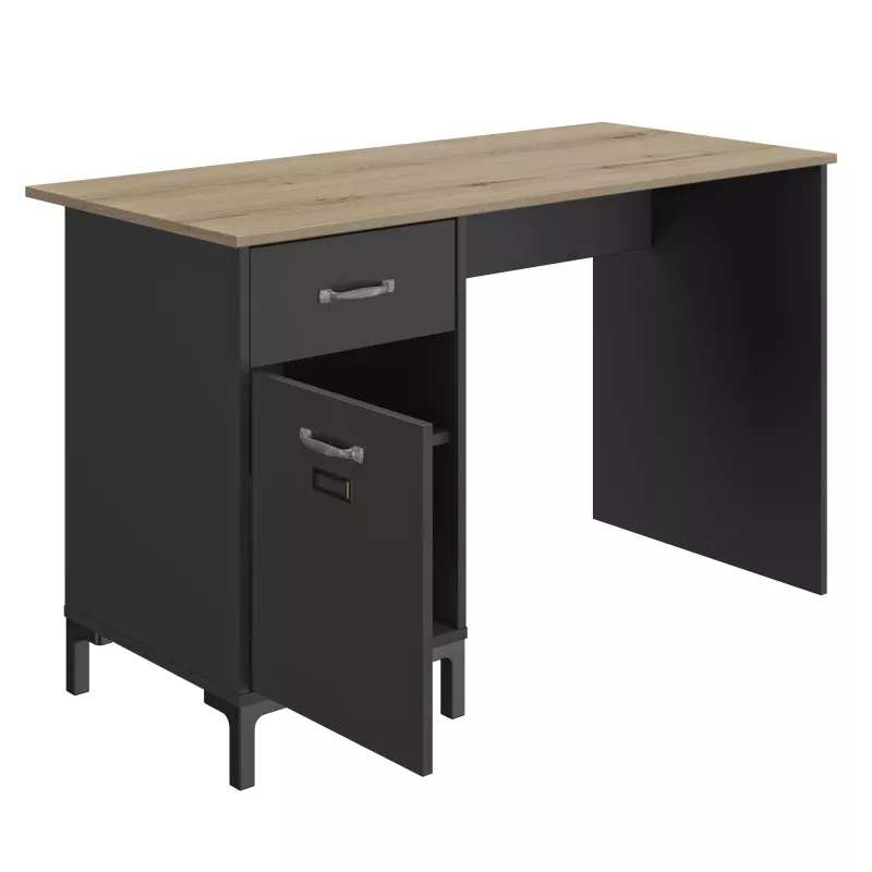 MANCHESTER│Bureau tiroir + porte│120x55xh73 cm