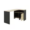 LIVERPOOL│Bureau étagères + porte│Noir│136x88xh76 cm