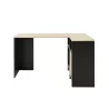 LIVERPOOL│Bureau étagères + porte│Noir│136x88xh76 cm