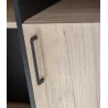 LIVERPOOL│Bureau étagères + porte│Noir│136x88xh76 cm