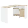 LIVERPOOL│Bureau étagères + porte│Blanc│136x88xh76 cm