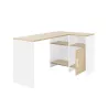 LIVERPOOL│Bureau étagères + porte│Blanc│136x88xh76 cm