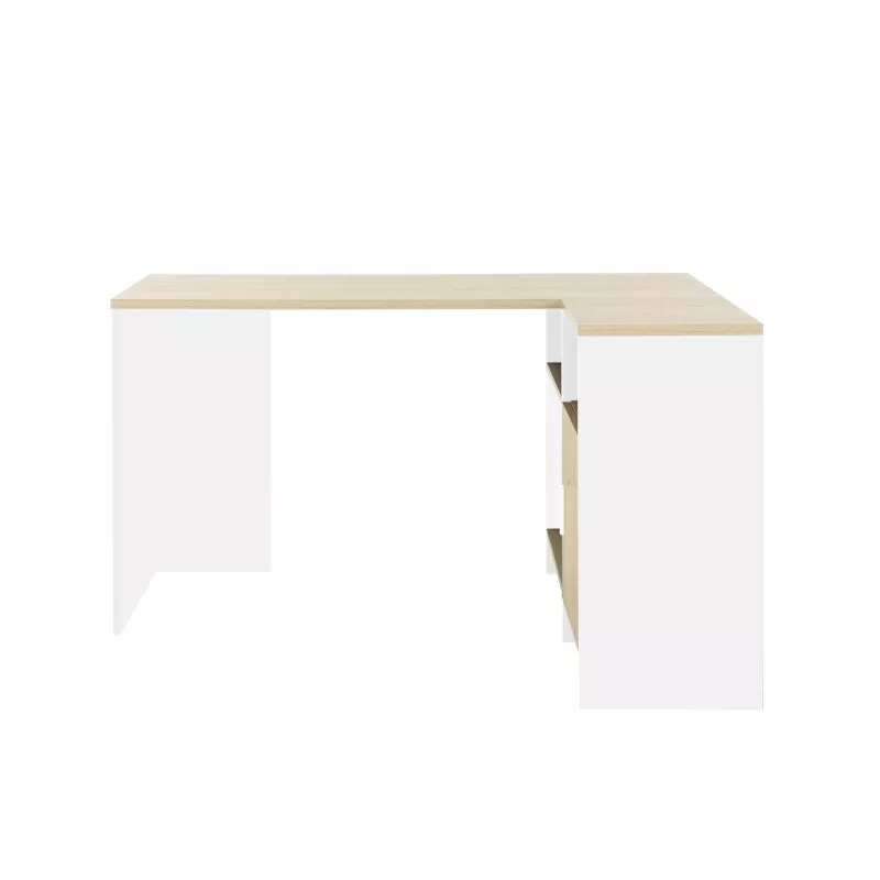 LIVERPOOL│Bureau étagères + porte│Blanc│136x88xh76 cm