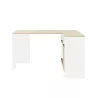 LIVERPOOL│Bureau étagères + porte│Blanc│136x88xh76 cm