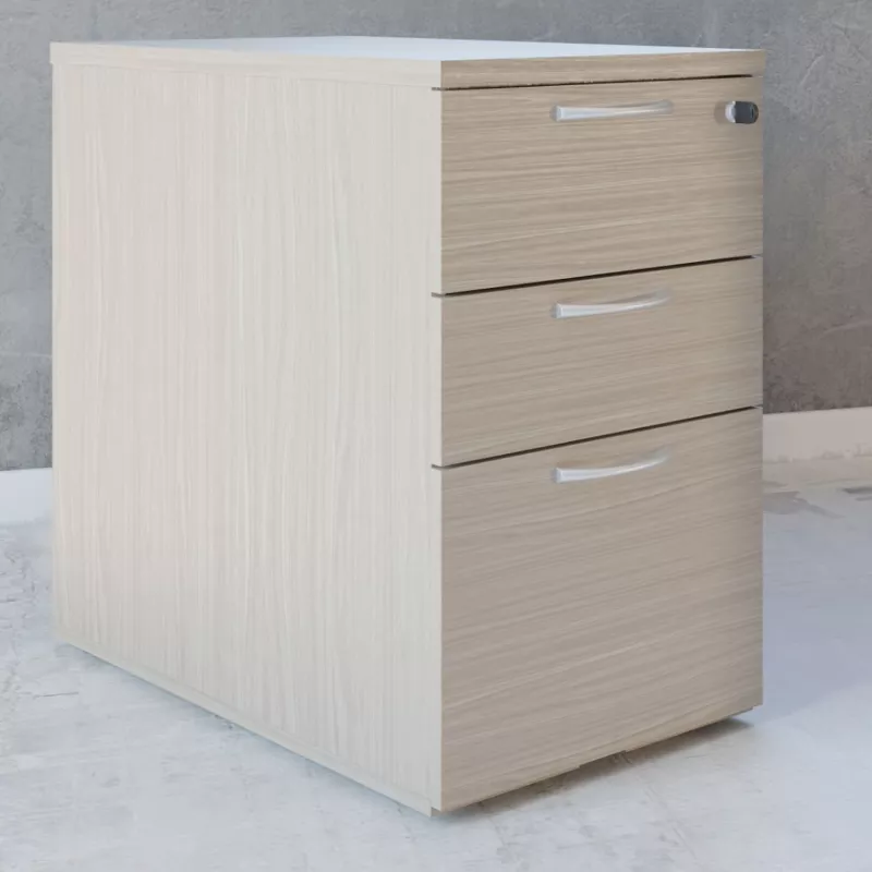 COMFORT│Caisson Hauteur bureau 3-4 tiroirs - profondeur 60│Unicolore structurex