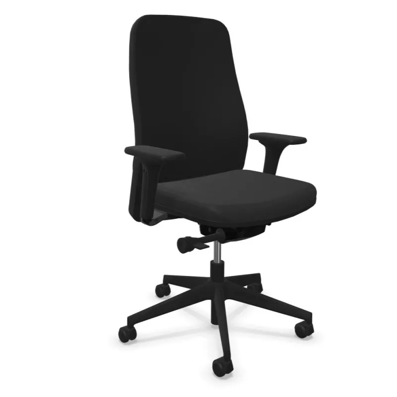 Fauteuil de travail Leon dossier tissu avec accoudoirs 1D
