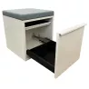 SITAG SYSTEM│Caisson sur roulettes avec top coussin tissu │Profondeur 40 cm│Blanc/Gris clair