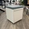 SITAG SYSTEM│Caisson sur roulettes avec top coussin tissu │Profondeur 40 cm│Blanc/Gris clair