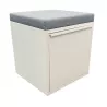 SITAG SYSTEM│Caisson sur roulettes avec top coussin tissu │Profondeur 40 cm│Blanc/Gris clair