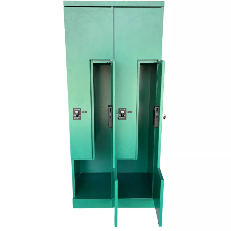 BUWA│Vestiaire monobloc métallique  - 4 casiers│Vert sapin