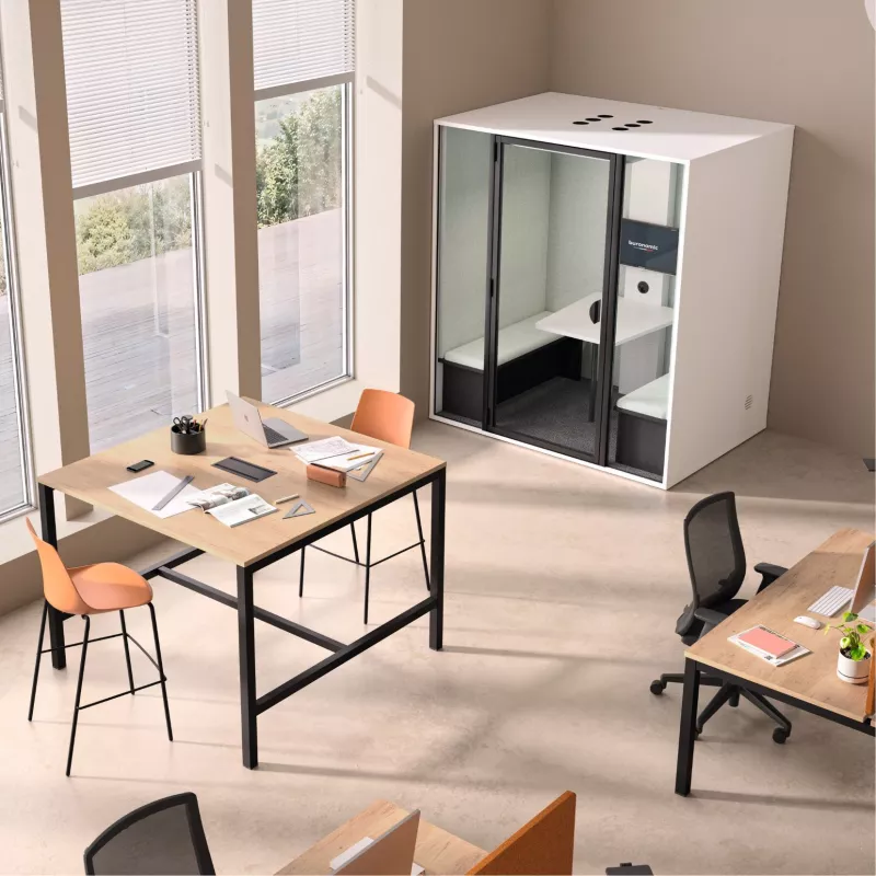 ESSENTIELLE DUO│Modèle M│2 personnes│Cabine acoustique pleine ou vitrée